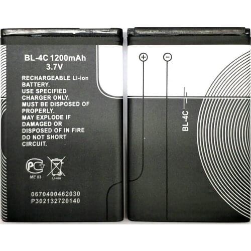 10PCS/ Lot New High Quality BL-4C BL 4C BL4C 1200mAh Battery For Nokia 5100 6100 6300 6600 7270