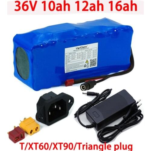 36V 12ah 10ah 8ah 16Ah Electric Bike batteries Built in 20A BMS Lithium Battery Pack with 42V 2A Charge Ebike Battery+ Charger