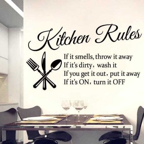 74cm X 149cm Kitchen Sentence Quotes Vinyl Removable Wall Art Stickers Decal For Decor Home Decoration Mural Wall-sticker