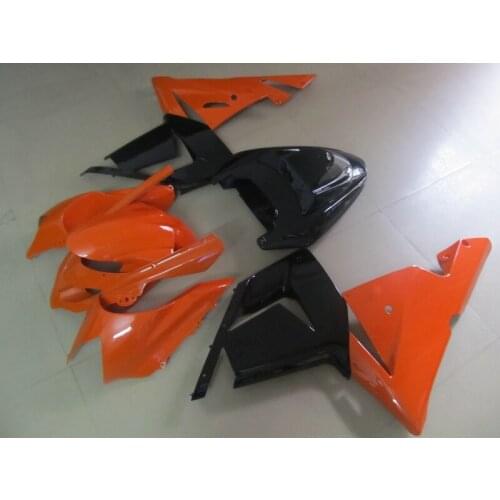 ABS 100% fit for Kawasaki ZX10R 2004 2005 NINJA Fairing kit ZX 10R 04 05 matte black orange plastic fairings set YV17