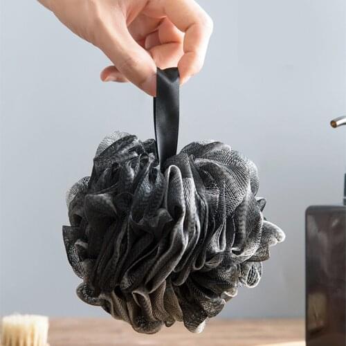 Bamboo Charcoal Bath Ball Bath Flower Bathing Sponge Shower Scrubber Mesh Pouf Bath Foam Body Brush Bubble Bathroom Supplies