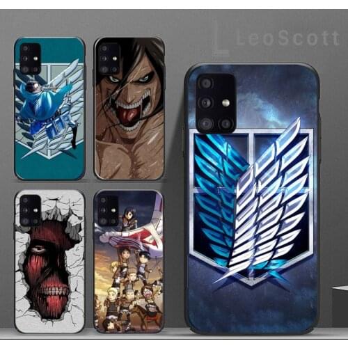 Attack on titan Phone Case For Samsung A40 A31 A50 A51 A71 A20E A20S S8 S9 S10 S20 Plus note 20 ultra