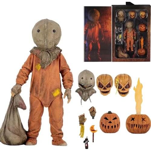 NECA Action Figure Model Toy Doll Gift 8” Scale Halloween 2007 Classic Film Movie With Bag & Lollipop Trick R Treat Sam