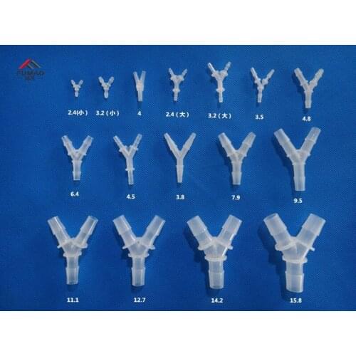 FUMAO Wholesale high quality plastic material insert type Y three-way hose pagoda joint for all kinds of small hose connectors