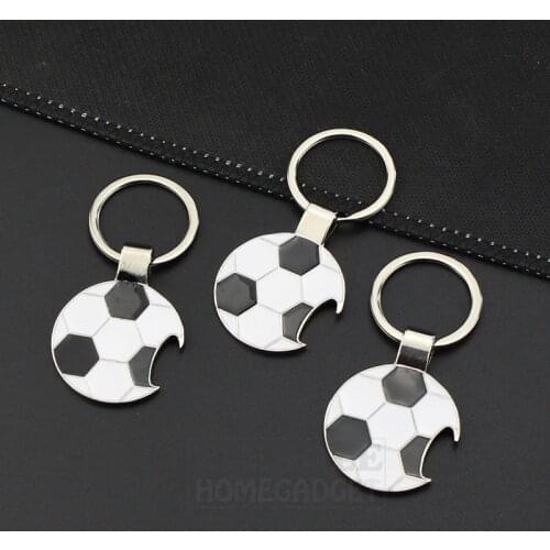 Football Portable Key Chain Beer Bottle Opener For Bar Soccer Party Gadget Mini Gift Customize Logo