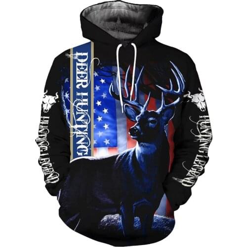 Camo AMO HUNTING ANIMALS deer ART 3D Hoodies Hoodie Men Women New Fashion Hooded Sweatshirt Long Sleeve casual Pullover-15