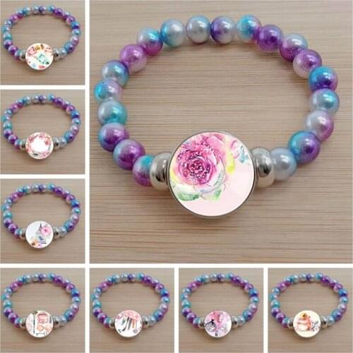 Fashion exquisite glass bracelet lipstick dressing table accessories creative small gifts ladies bags colorful beads bracelet