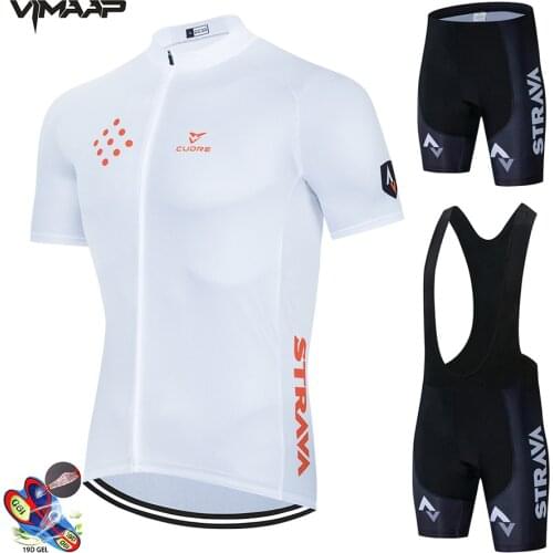 Cycling Jersey 2021 Summer Pro Team STRAVA Bike Jersey Kit Breathable MTB Maillot Ropa Ciclismo Bib Shorts Men Cycling Clothing