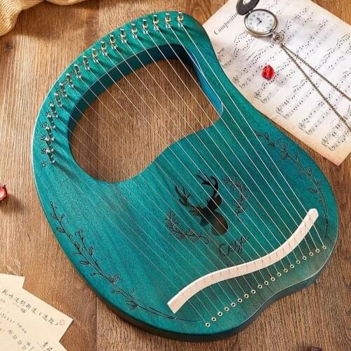 Lyre Harp 19 Strings Musical Creative Gift Portable Mini Harp Wood String Instrument For Music Beginner