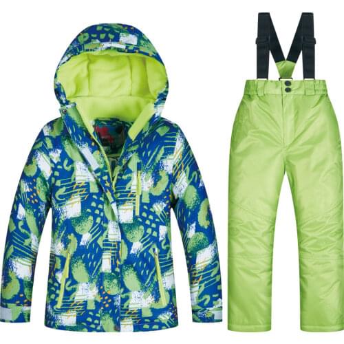 Ski Suit Boy Winter Childrens Windproof Waterproof Super Warm Snow Skiing and Snowboarding Jacket and Pants Boys Winter Jacket