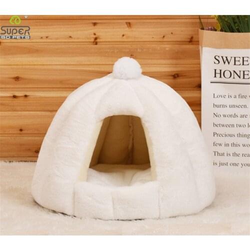 Pet Cat Dog Cute House Bed Mat Warm Soft Removeable Kennel Nest Pet Basket Tyteps Funny Fruit Pumpkin House for Cat Dog House