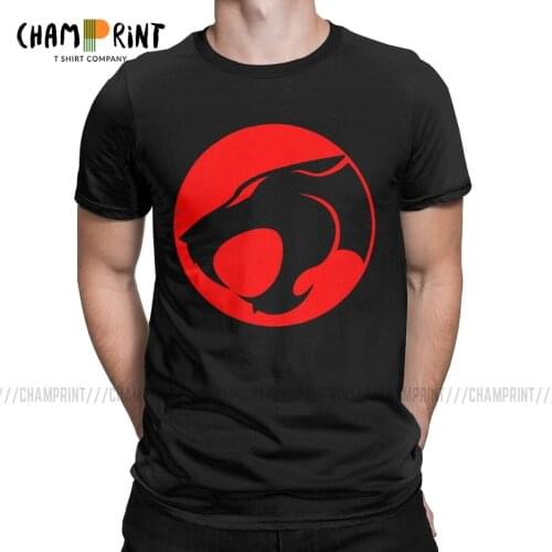 Mens Harajuku Funny Thundercats Emblem Hip Hop T Shirts 80s Retro Cartoon Cotton Clothing Funny Round Collar Tees 6XL T-Shirts