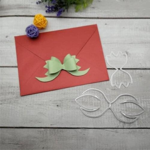 New Cute Bow Carbon Steel Cutting Dies Stencil Craft Creative Scrapbook Stamps Dies Embossing Paper 15.6*10.8cm 1pcs
