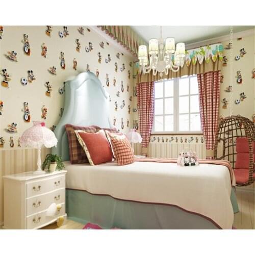 Beibehang wallpaper for kids room American fashion cute cartoon animal AB with non-woven fabric Vinyl wall papel de parede