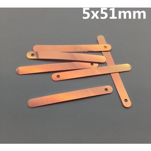 420/950pcs 5X51mm Large Rectangular Bar One Hole Flat Sequin Sewing,Wedding Craft,Women Kids DIY Garment Accessory Golden Pink