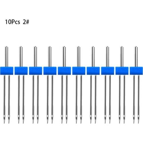 10pcs Home Double Twin Needles Wrinkled Sewings Presser Foot Pins Needle For Sewing Stretch Machine Tools 2/90, 3/90, 4/90
