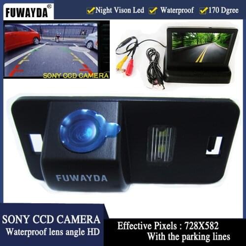 WIRE LED Night Vision Car SONY CCD Rear View Camera With LCD Car Monitor Camera for BMW 1357 series X3 X5 X6 Z4 E39 E53 E46