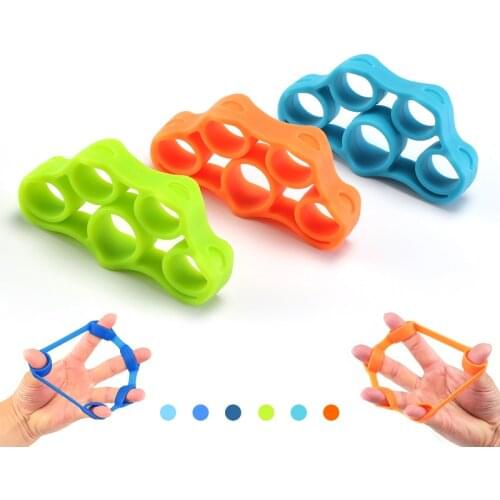 Silicone Ring Finger Hand Grip Ring Gripper Strengthener Exerciser Trainer Resistance Band Fitness Expander Stretcher