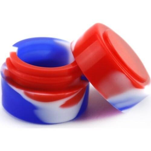 10Pcs Shisha Jar 2ml Size Silicone Container For Chicha Smoke Herb Storage Box Smoking Accessories Oil Wax Jars Dab Case Tobacco