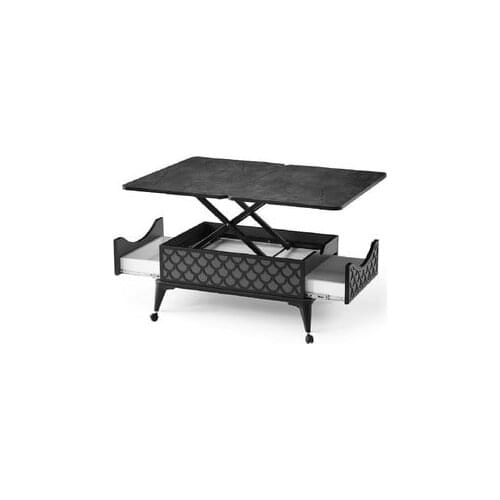 Modern lux LAND_17 Double Drawers Wheel Smart Coffee table coffe table