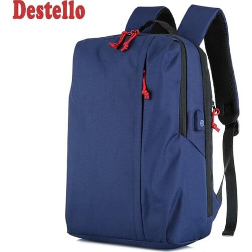 Modern grey simple 15 inch laptop backpack usb charging anti-theft men business travel computer backpack Customs lock backpack