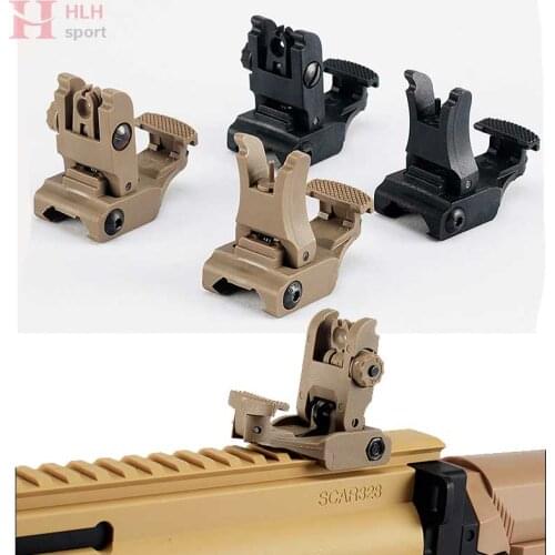 Tactical Arms Polymer 71L Front & Rear Sight Button Latches Flip-Up Folding Back-up Iron Sight Unmark
