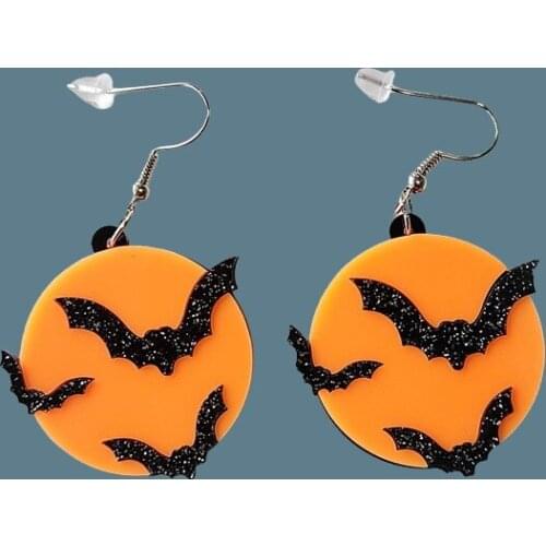 35mm Halloween Earrings Acrylic Ear Clip Earrings