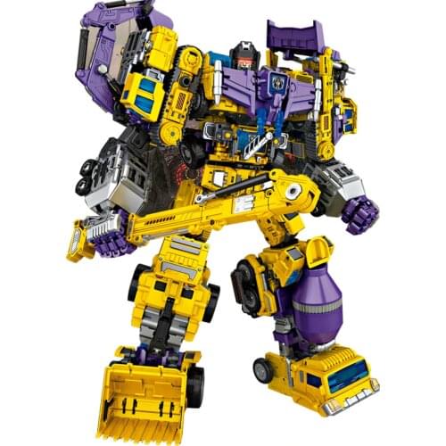 Transformation Toys Oversize 6 in 1 NBK GT Devastator KO boy Cool Bulldozer Gravity Hook Green Yellow Action Figure kid Toy gift