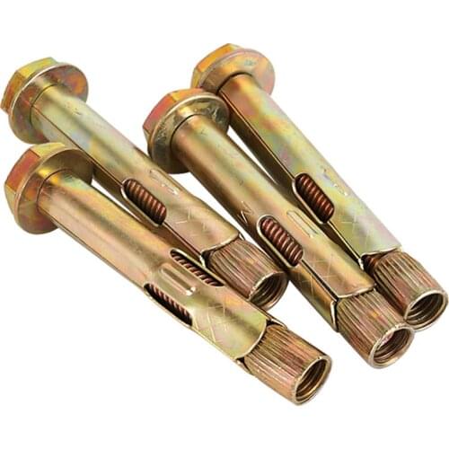 5pcs Heavy duty screw M6 Carbon steel concrete walls expansion shield anchor with hex bolt for ground lock installation fastener