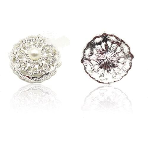 ZMASEY 10Pcs new 19MM alloy round rhinestone buttons, DIY handmade accessories romantic wedding decoration crafts