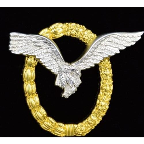 Air Force Hans Pilots Badge 57 Type Airlines Brooch Aviation Metal Wings Eagle Oak Leaf Pin Souvenir Gifts