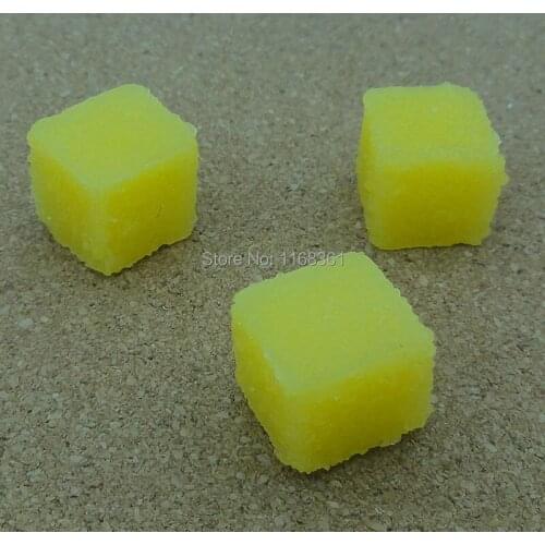 1pcs/lot resin solid light yellow color sugar 14mm Cabochons Hair Bow Center Card Frame Making Craft DIY B302-7