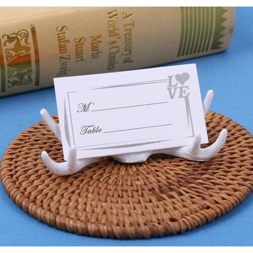 100pcs/LOT Wedding Decoration Resin Antler Place Card Holder for wedding favors supplies SN1684
