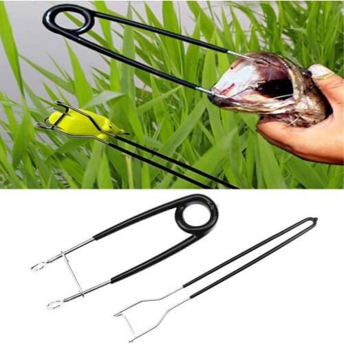 2 Pcs Stainless Steel Fish Mouth Opener + Jaws Carp Trout Hook Lock Remove Tackle Kit Fishing Accessories