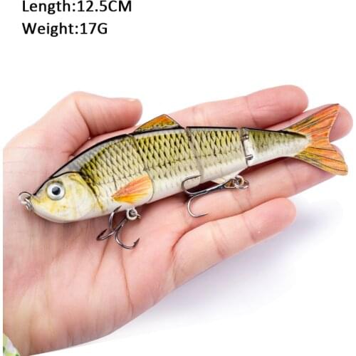 2020 Multi Jointed Swimbaits 125mm/17g Wobblers Fishing Lures Crankbait Fishing bait Suit 4 Segment Hard Artificial Bait Sinking