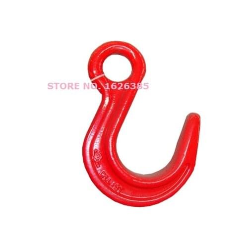 3.8Ton G80 large opening eye foundry hook industrial grade lifting hoist hook crane winch chain ,boat part,marine hardware