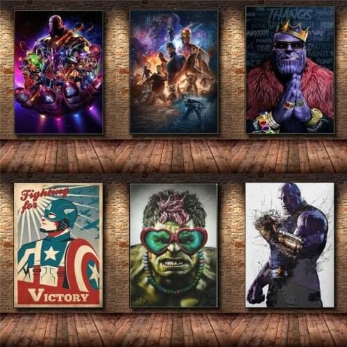 5d DIY Diamond Painting Marvel Movie Avengers Hulk Iron Man Thanos Captain America Superhero Diamond Embroidery Sale