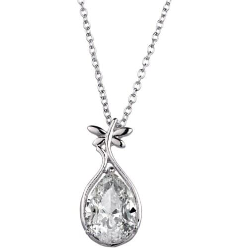 Bettyue Brand Fashion Charm Originality Jardiniere Shape Cubic Zircon White Gold Jewelry Necklaces For Women Wedding Party Gift