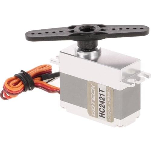GOTECK HC2421T Metal Gear High Torque 6.5KG Digital Servo with Coreless Motor Waterproof for RC Car Helicopter Boat Robot