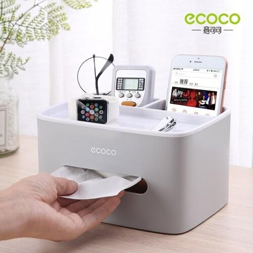 Ecoco Napkin holder household living room dining room creative lovely simple multi function remote control storage tissue box