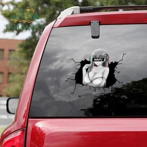 EARLFAMILY 13cm x 11.1cm for Matou Sakura Waifu Car Stickers Vinyl Campervan Decal Auto Car Accessoires Graffiti Personality