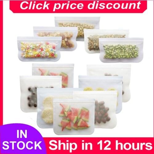 Food Fresh Bag PEVA Storage Bag Vegetable Fruit Self-Sealing Fresh-Keeping Bag Refrigerator Freezing Bag Silicone Storage Bag