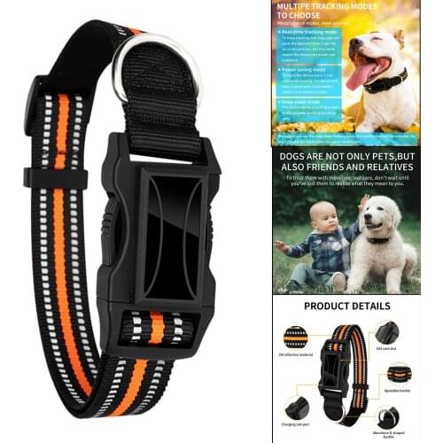 GPS Pet Tracker Cat Dog Locator APP Control Adjustable Waterproof Washable, Premium Material Washable