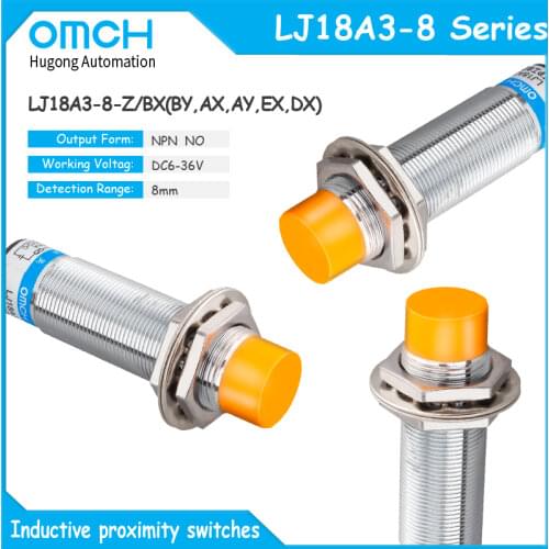 OMCH M18 proximit sensor switch PR18-8DN DC three wire PNP NC sensor DC 12-24v