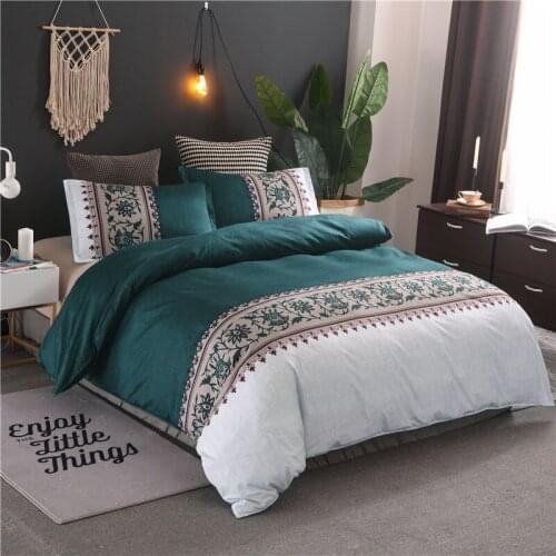 Bohemian Style Duvet Cover Set 3pcs Bed Set Twin Double Queen Size Bed Linen Bedclothes Bedding Sets(No Sheet No Filling)