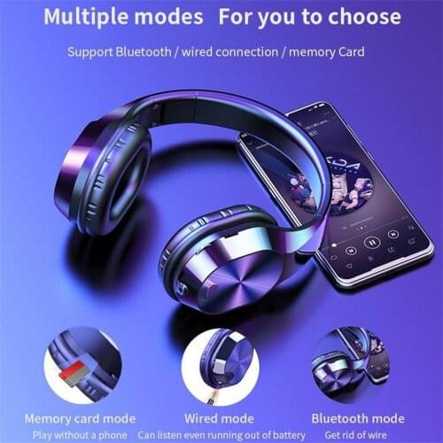 Tws headphones Foldable Over Ear Sport for pc Video Game Bluetooth headphones with microphone hifi Super Bass Headsets Headset