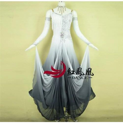 2018 new Modern dance dress women ballroom dance competition dress waltz dance dress adult female dance big swing dress