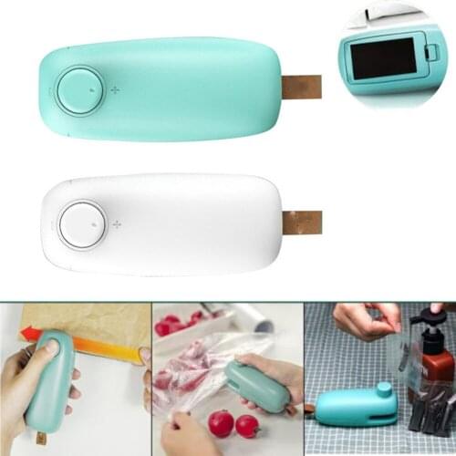 Portable Mini Bag Clips Electric Heat Sealing Machine Impulse Sealer Plastic Bag Cutter