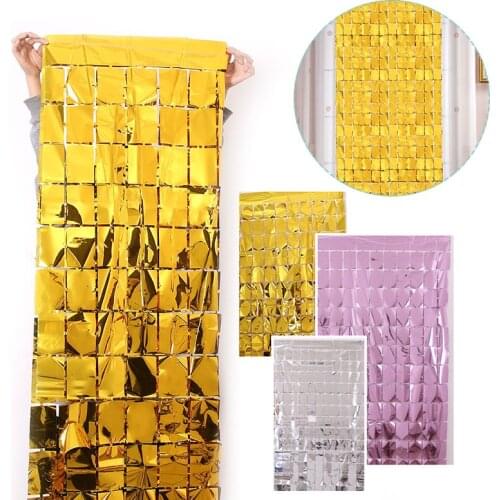 Rectangle Sequin Party Background Curtain Wall Glitter Backdrop Curtain Birthday Party Decoration Wedding Backdrop Decoration
