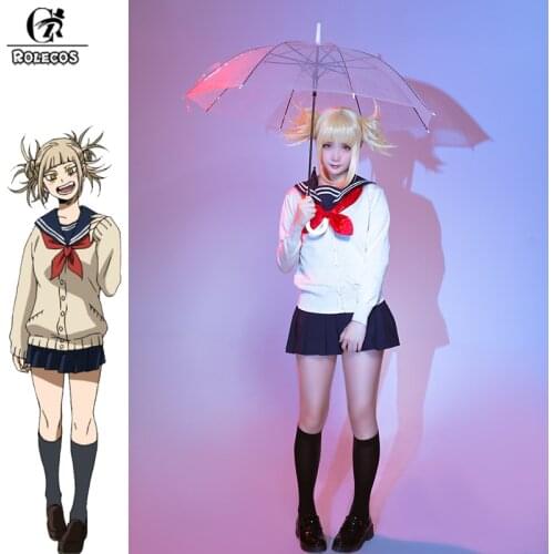 ROLECOS MHA Anime Cosplay Costume Himiko Toga Cosplay BNHA Costume for Women Uniform Full Sets
